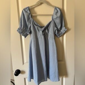 GB Light Blue Puff Sleeve Dress
